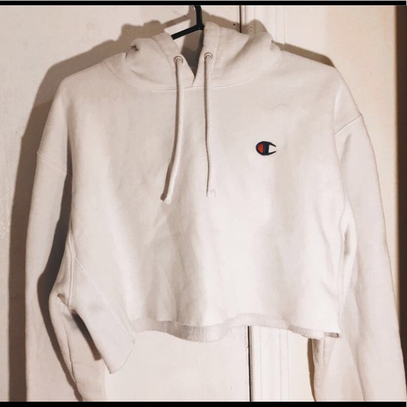 cropped champion hoodie